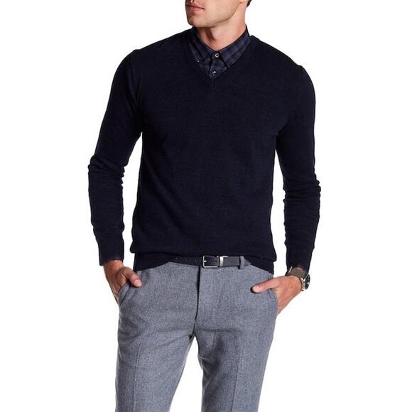 NWT Lindbergh black Cotton Knit W. V-Neck - Picture 1 of 8